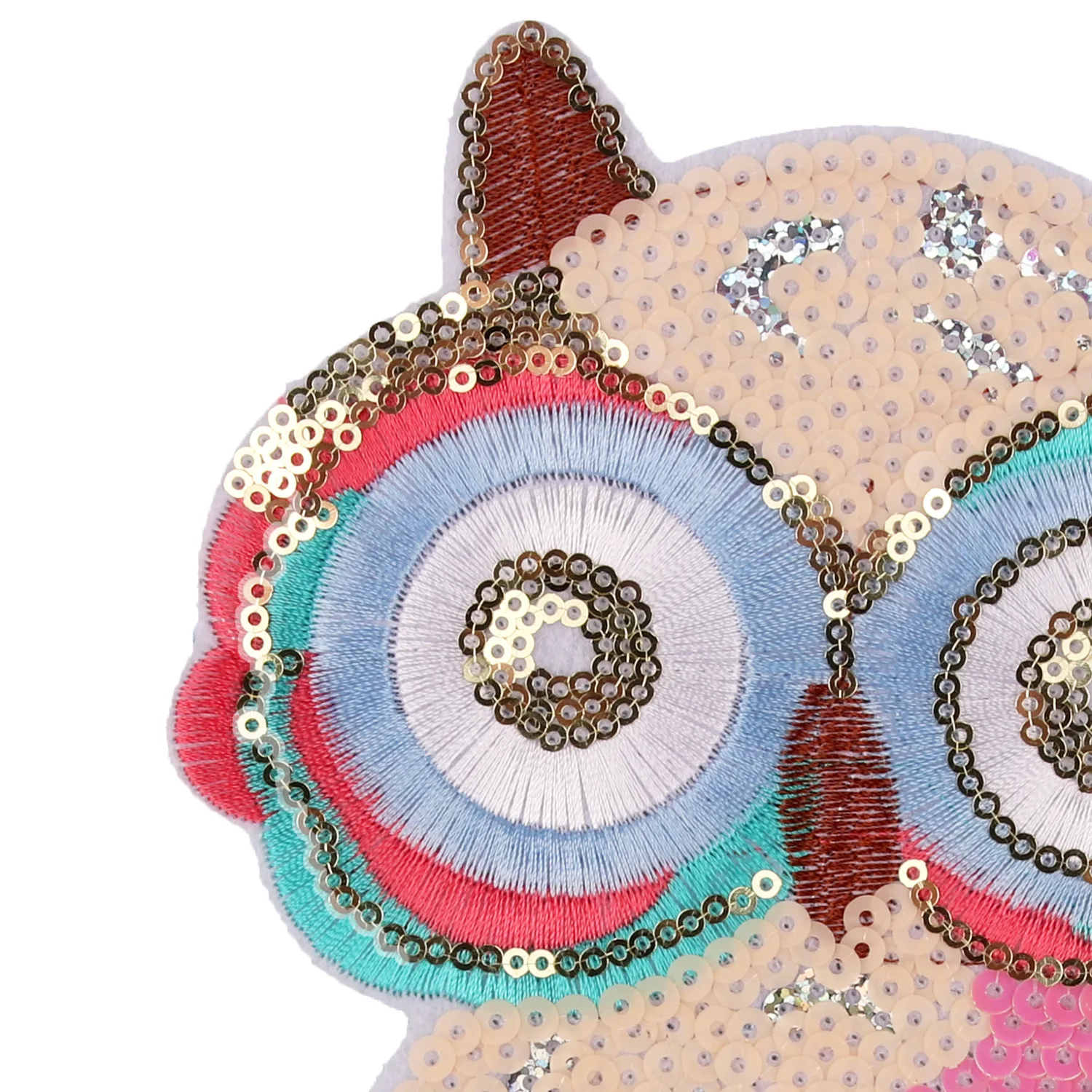 GGSA большая сова блесток аппликация для одежды куртка паста пришить DIY Швейные