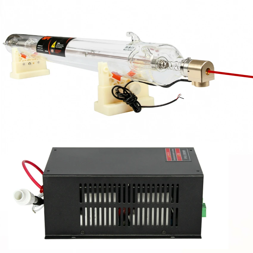 Лазерное оборудование запасные части видимая стеклянная трубка 90 Вт + источник