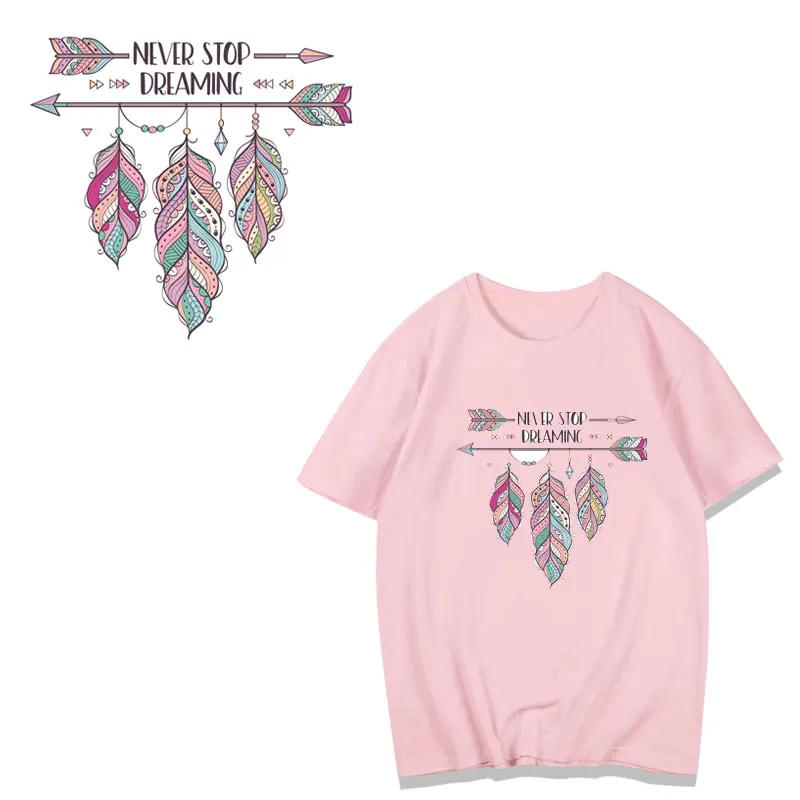 Симпатичные патчи с перьями для утюга одежды термопереводная наклейка на одежду