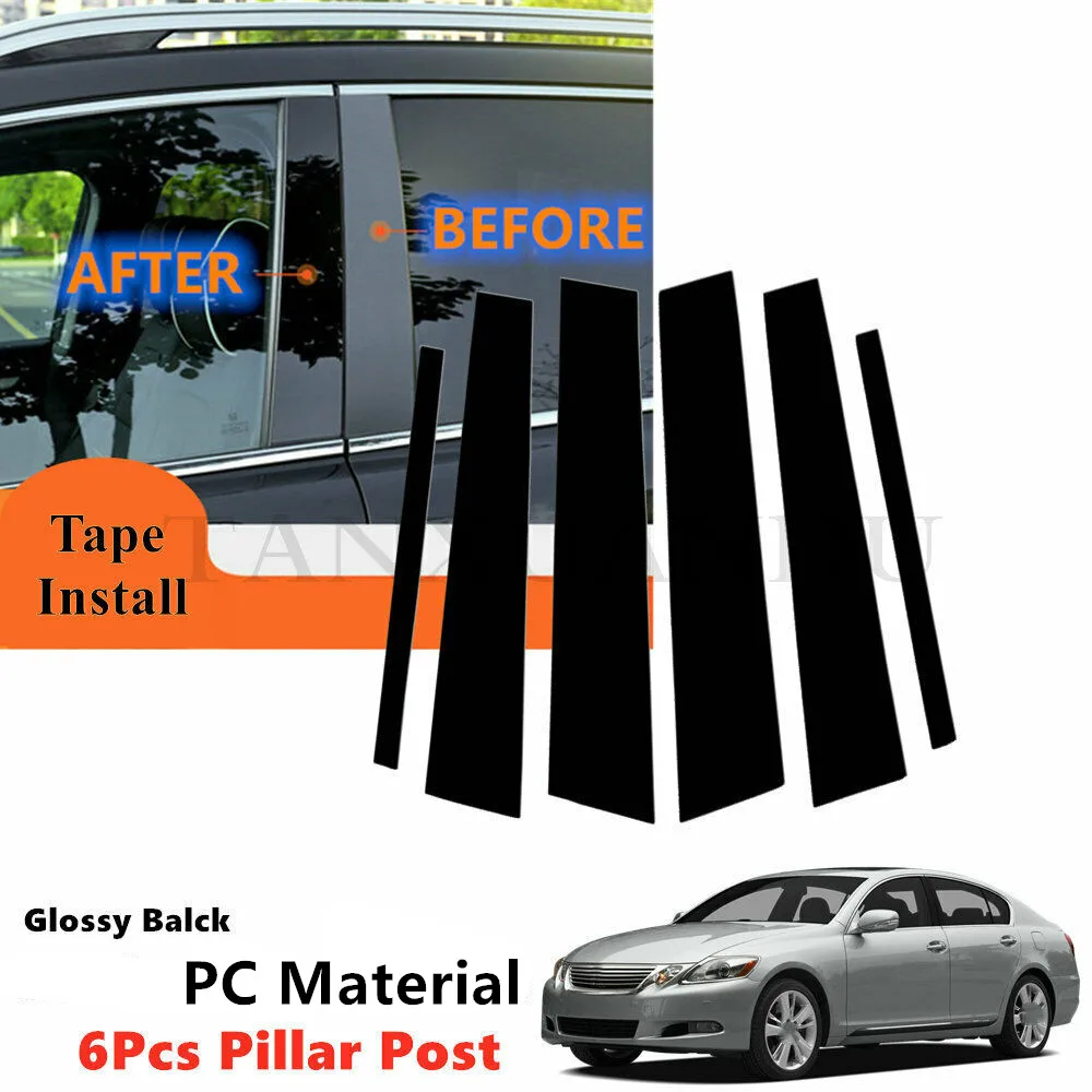 Наклейка Обложка PC 6 шт. комплект подходит для LEXUS GS 2006-2011 GS450h GS350 GS460 боковая