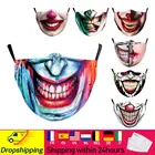 Маска для вечевечерние НКИ на Хэллоуин с большим Ротом, маска для косплея, маска для лица, Пылезащитная маска с фильтром PM2.5, моющаяся маска клоуна