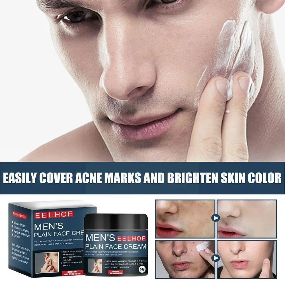 

Whitening Cream For Men Skin Whitening Concealer Cream Moisturizing Face Nutrient Makeup Non-greasy S2J7
