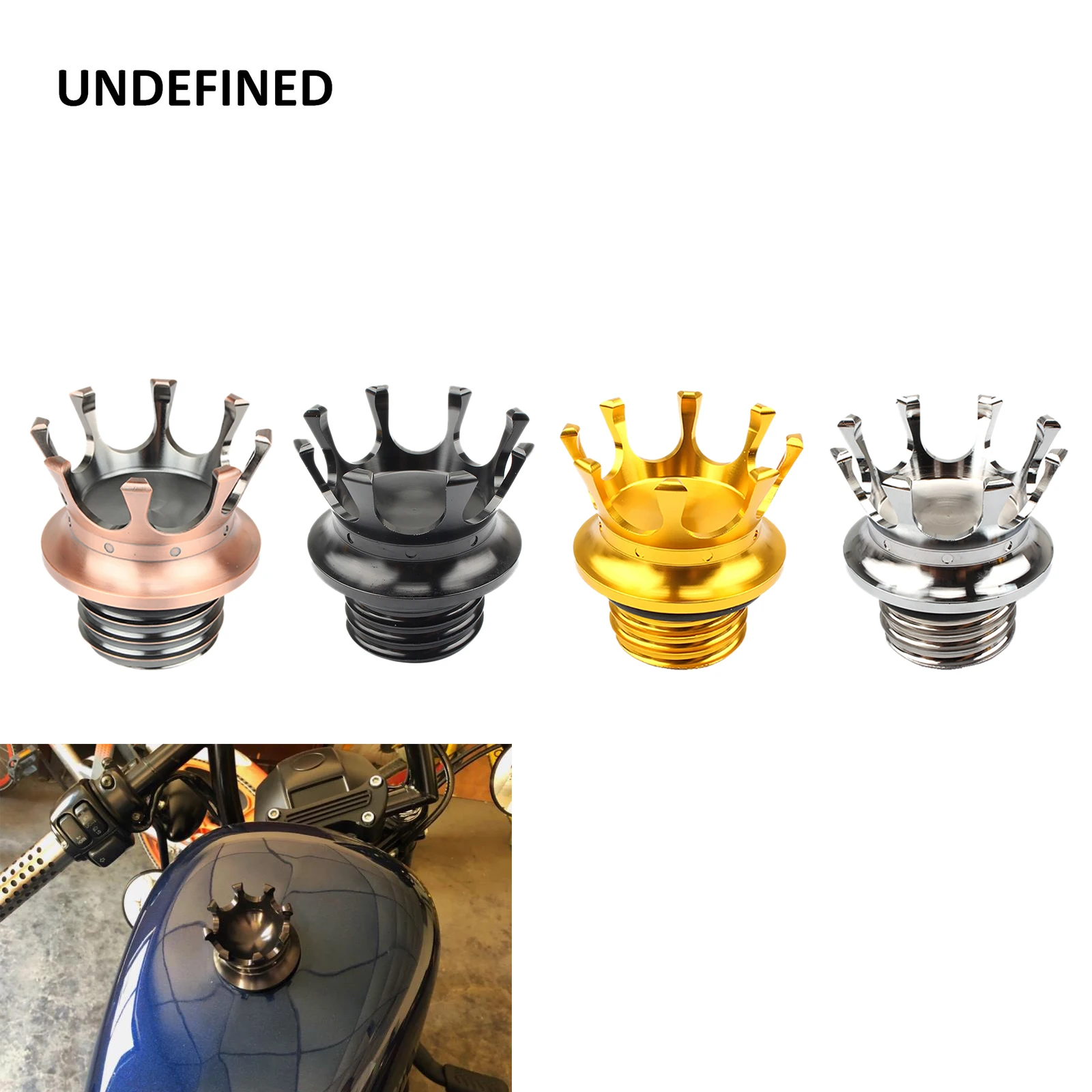 Бак для мотоцикла кепка King Crown стиль топливного газа колпачки Harley Dyna FLST Softail XL 883 1200