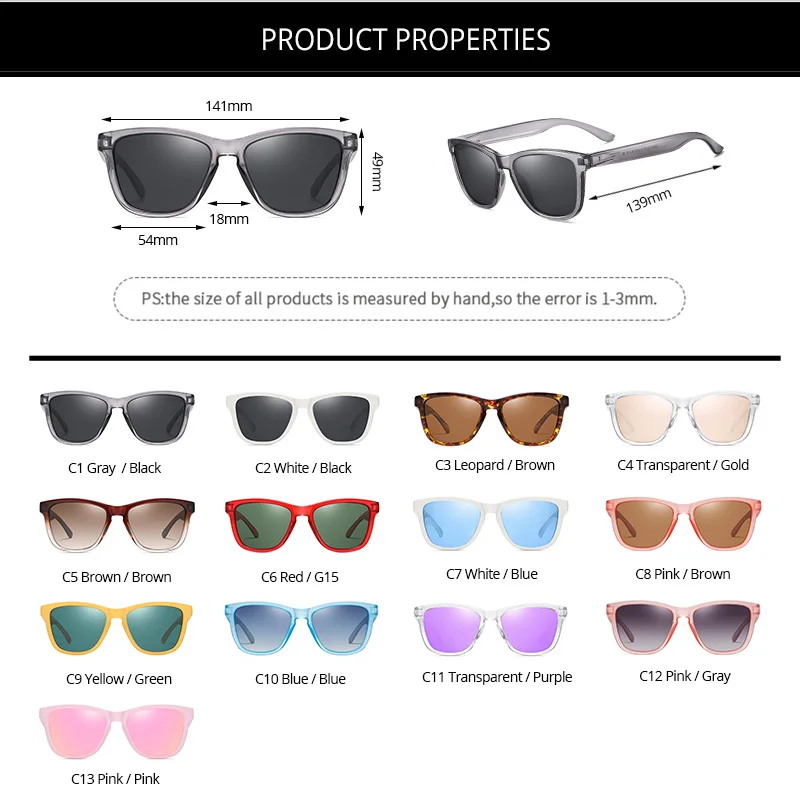 

Pro Acme Brand Design Fashion Polarized Sunglasses Men Women Square Sun Glasses Male Driving Eyewear zonnebril heren PC1354