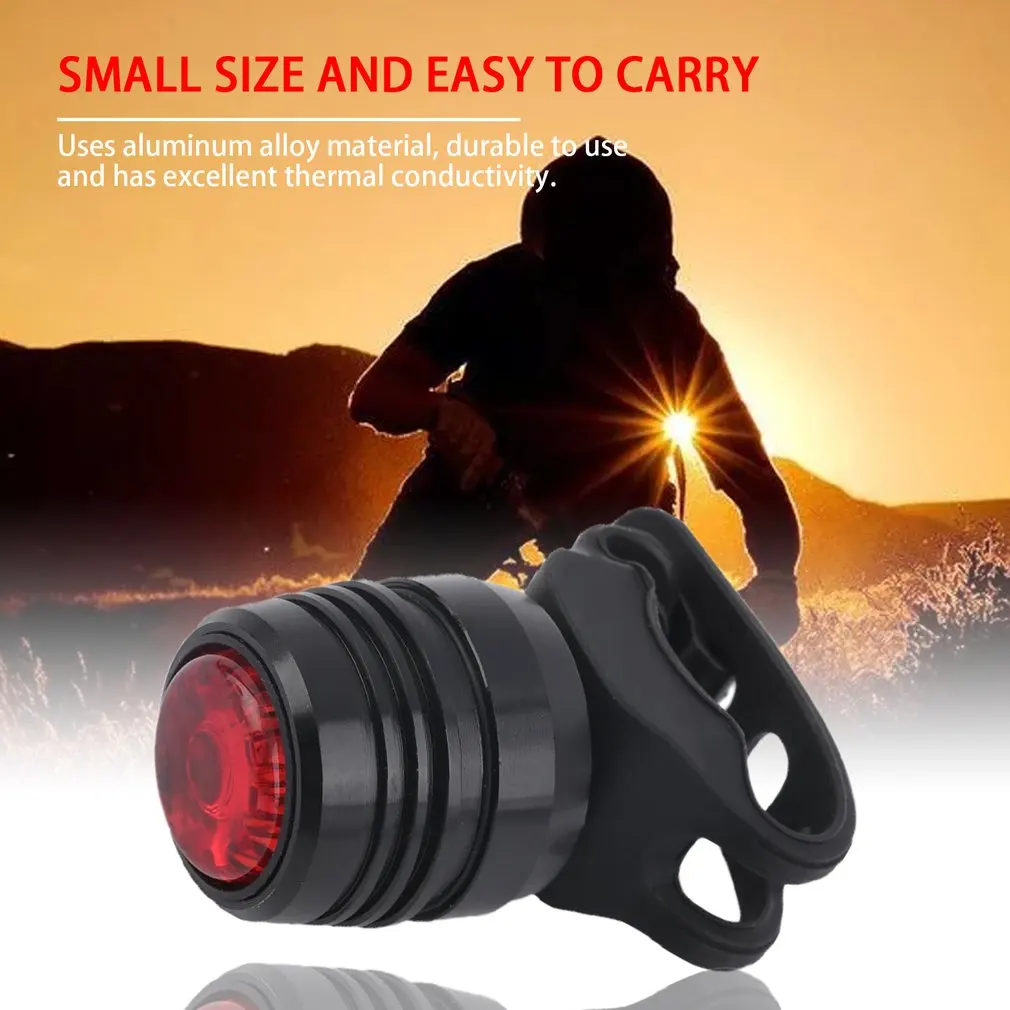 Задний фонарь для велосипеда зарядка через USB 3 режима красный свет алюминиевый