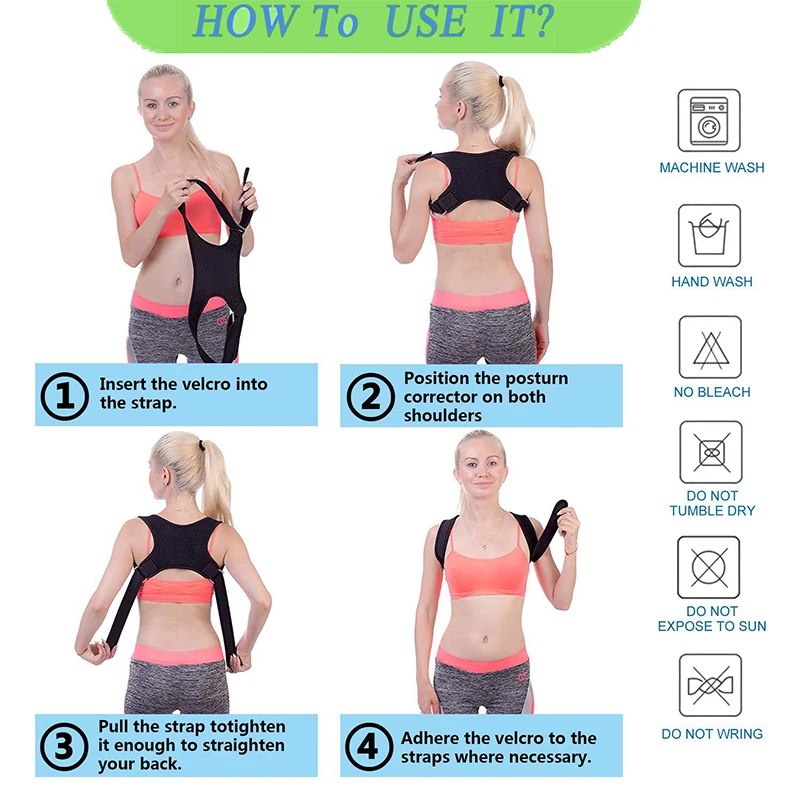 Регулируемый Корректор осанки для магнитной терапии спины поддерживающий пояс