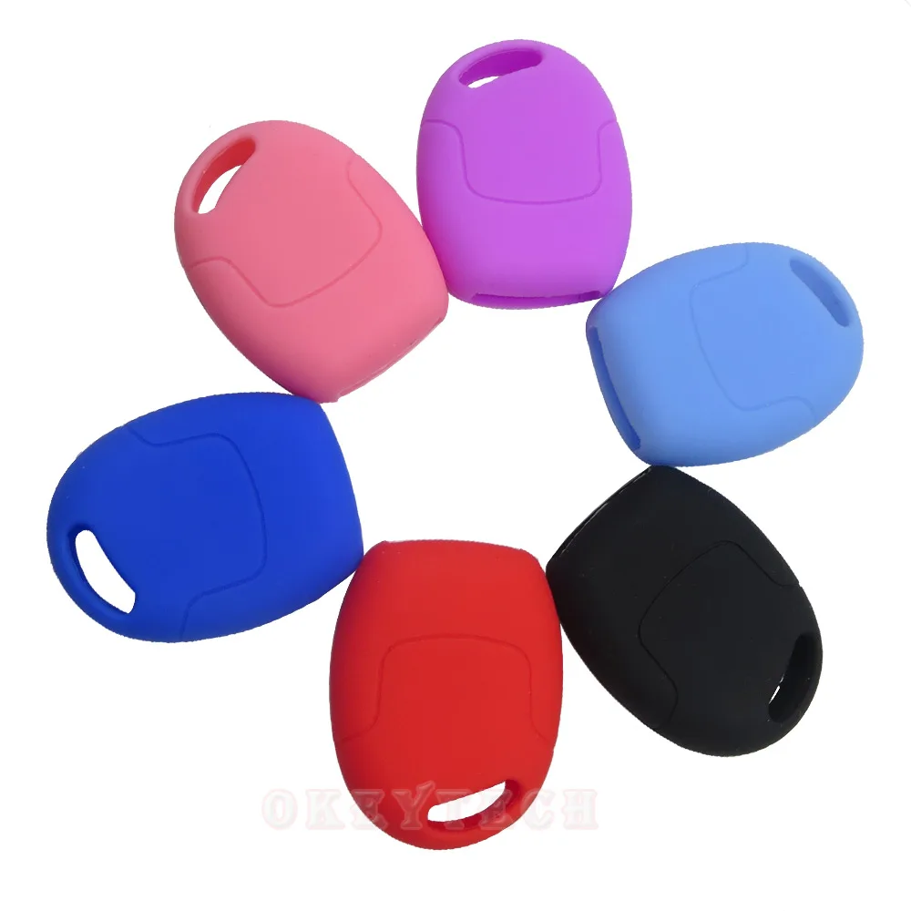 OkeyTech 3 кнопки Мягкий силиконовый чехол для ключа автомобиля Ford Focus Mondeo Festiva Fusion Suit