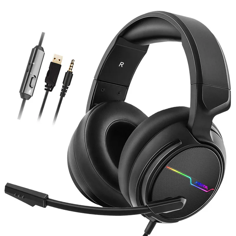 Игровая гарнитура Heaphone 3 5 мм наушники вкладыши с микрофоном бас стерео ноутбук