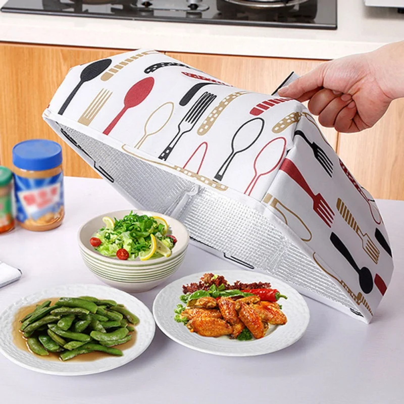 

Large Blue Creative Folding Cover Dustproof Prevent Pets From Eating Food Fruits