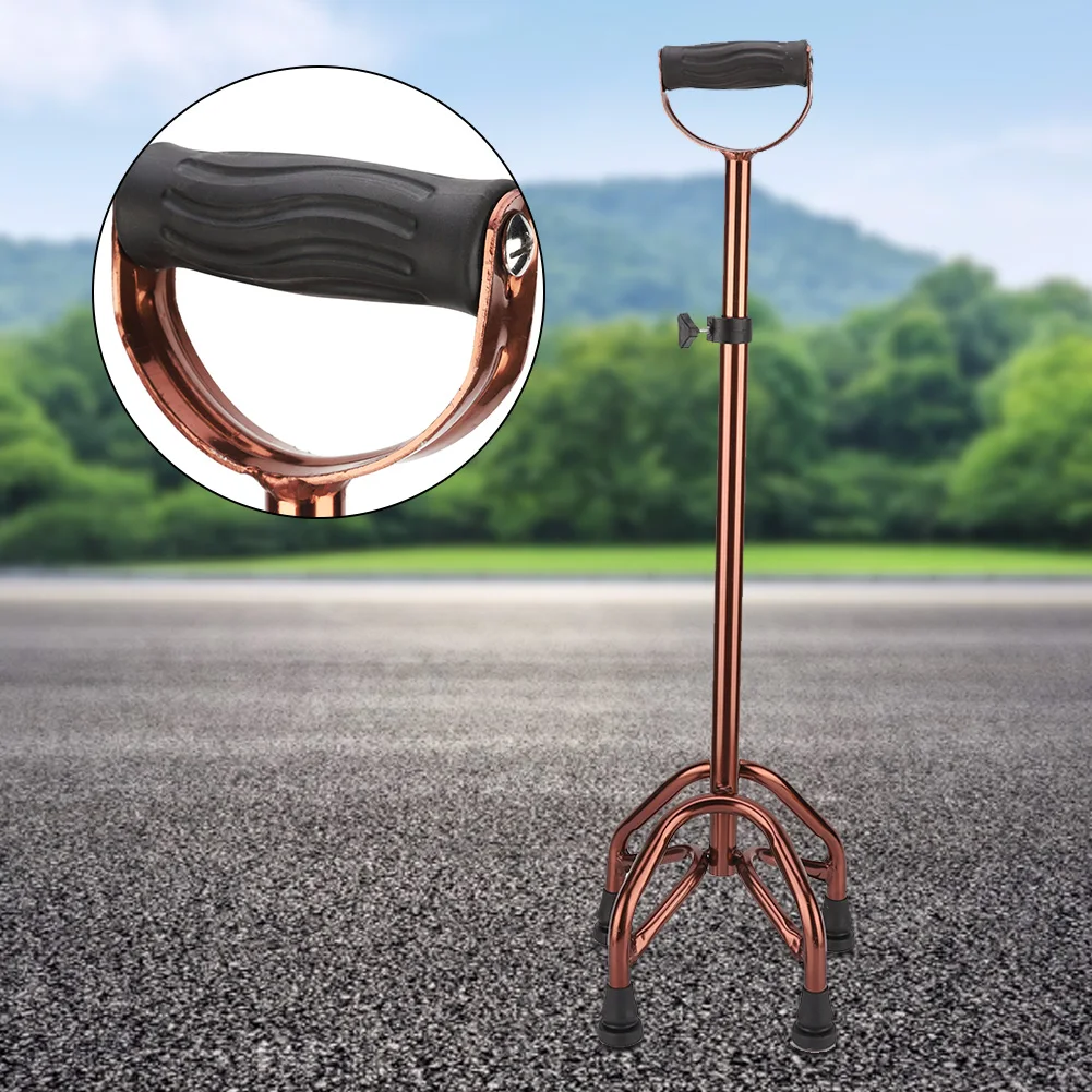 

TelescopicTelescopic Anti-slip Four-leg Metal Cane Safety Walking Stick Cane for Elder DisabilityMetal Cane