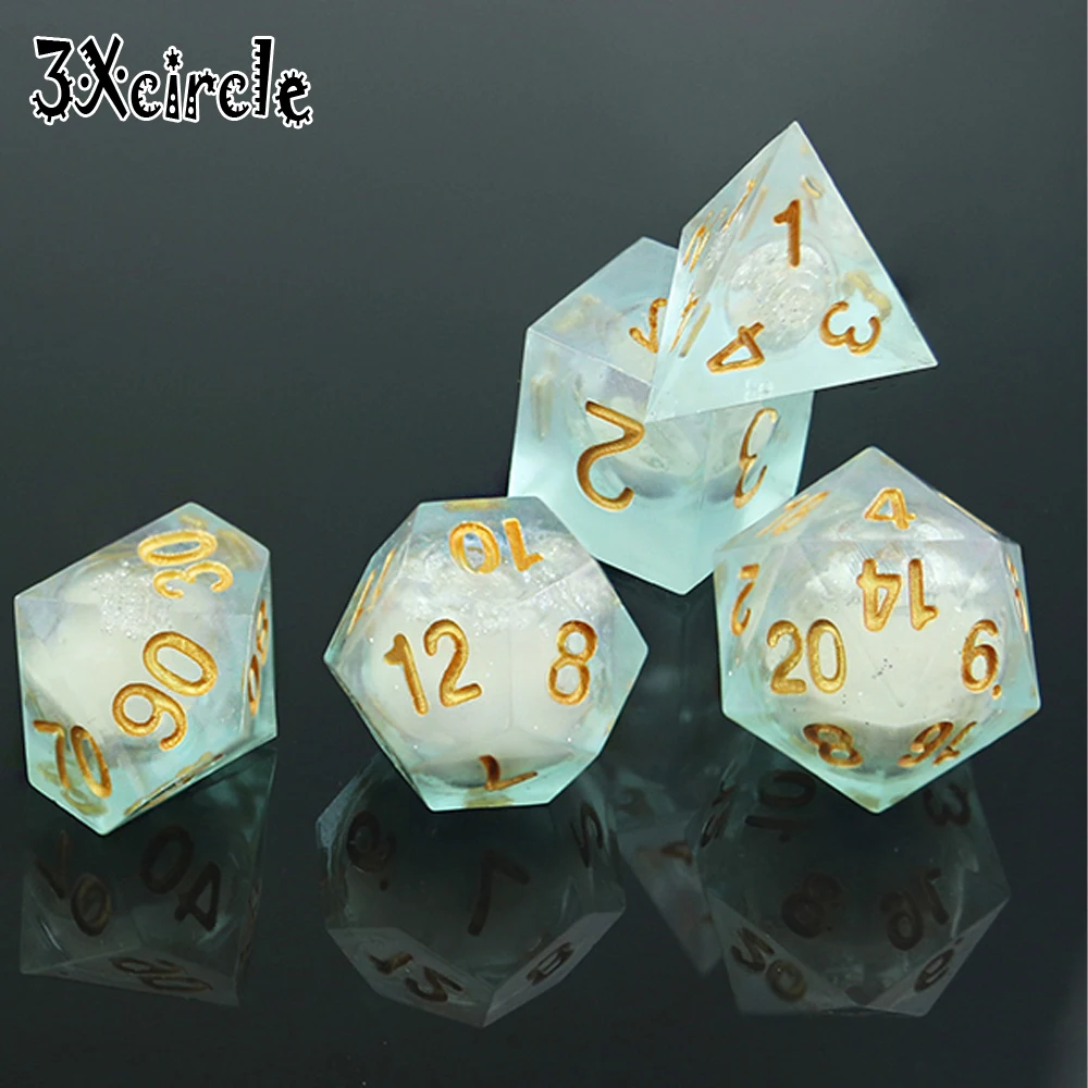 Высококачественный нежный многогранный набор квадратных угловых игральных