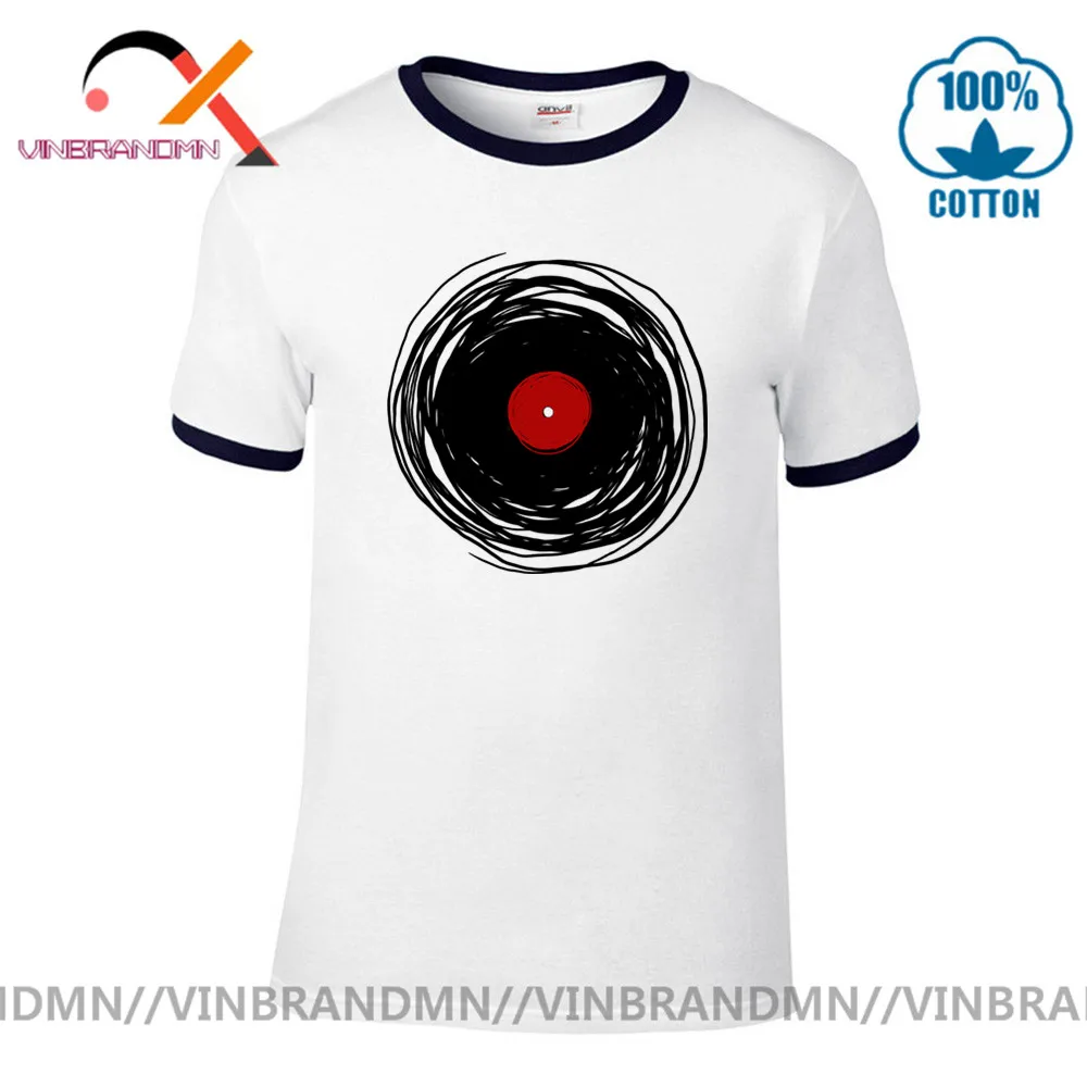 Футболка с уникальным дизайном мужские футболки виниловой пластиной в стиле