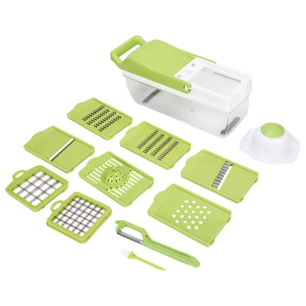 

Овощерезка, многофункциональная овощерезка, измельчитель для еды с контейнером, ручной измельчитель и машина для резки еды, легко о