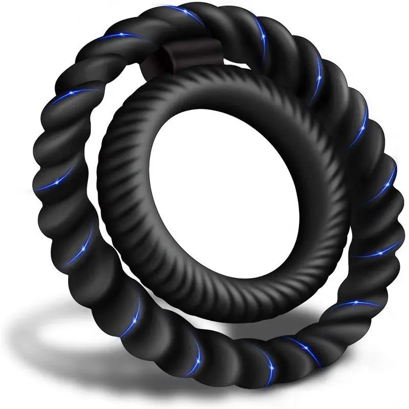 

Silicone Dual Penis ring Premium Stretchy Longer Harder Stronger Cock Ring Better Sex Toys For Men Erection Enhancing Orgasm