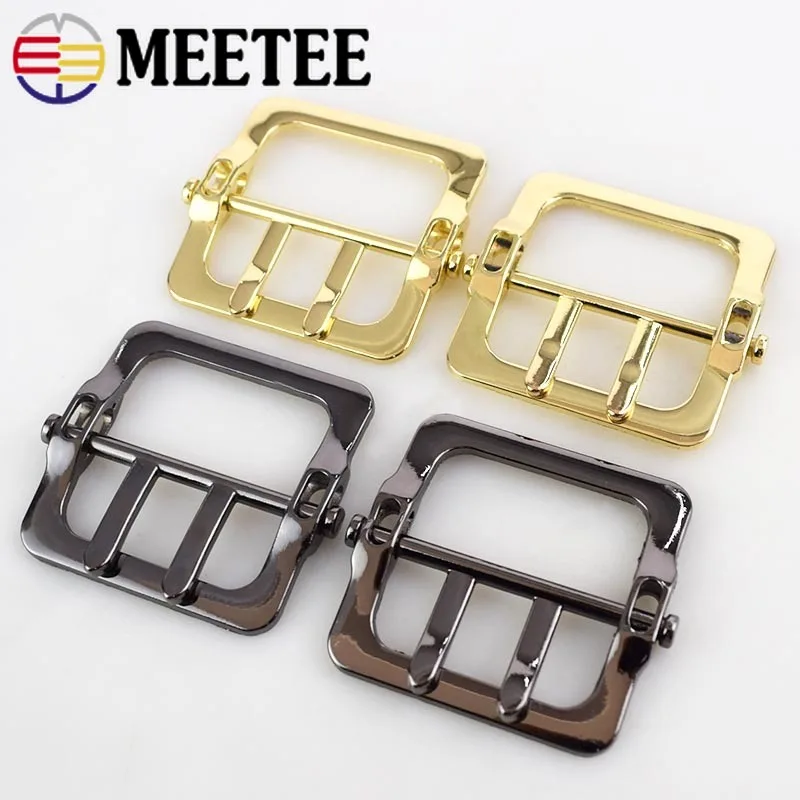 Meetee 4/10 шт. высококачественная металлическая двойная пряжка для ремня мужчин