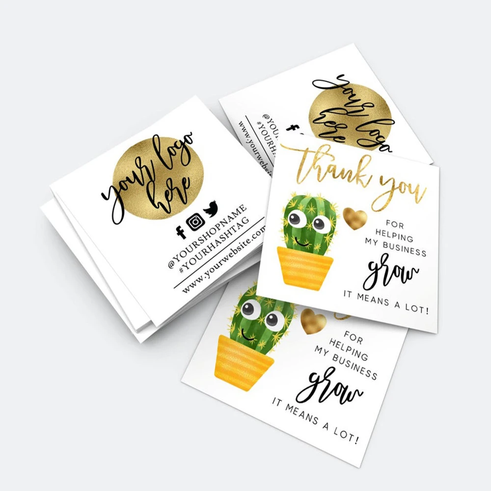 Персонализированные кактусы Спасибо за помощь бизнесу расти добавить свой