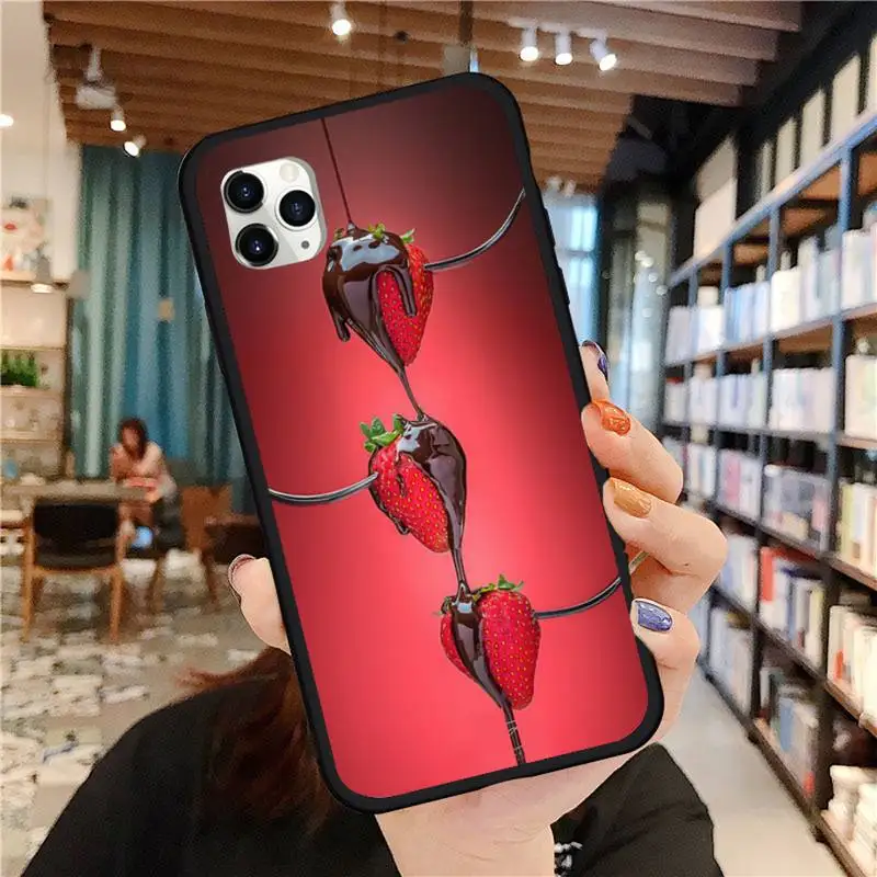 

Dancing fruit strawberry Phone Case for iPhone 11 12 pro MINI XS MAX 8 7 6 6S Plus X 5S SE 2020 XR