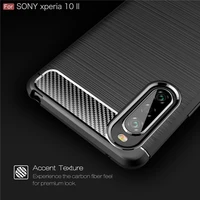 for sony xperia 10 ii case silicone carbon fiber cover phone case for sony xperia 10 ii protective cover for sony xperia 10 ii