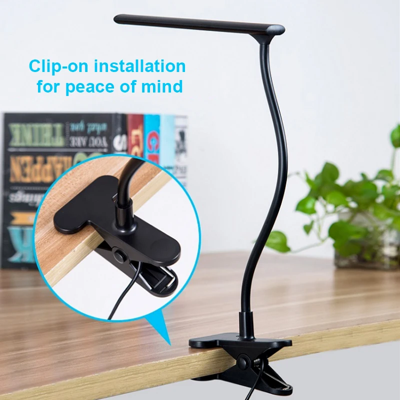 Светодиодная лампа для чтения с зажимом светодиодная настольная 3 цвета X3 Dimable