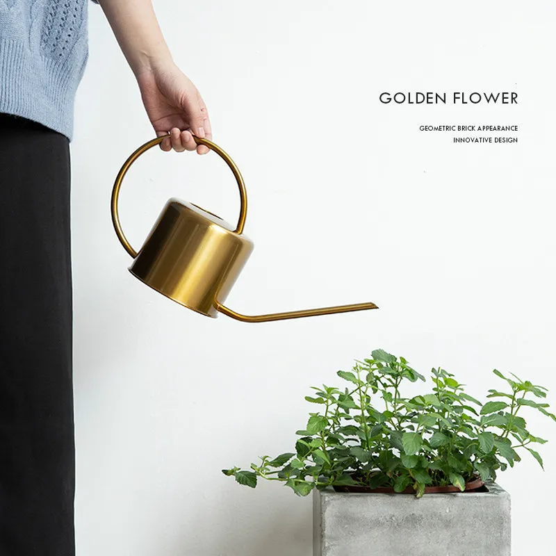 Европейский садовая Лейка нержавеющая сталь 1300ml Бытовая Противоударная заданяя