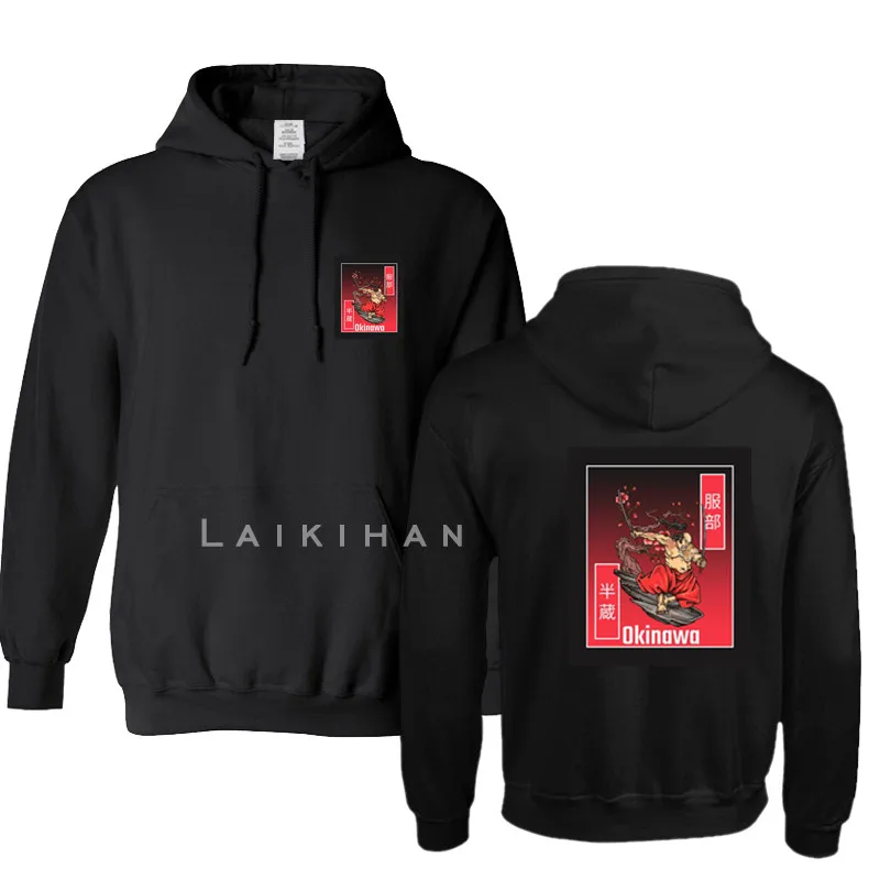 

Okinawa Graphic Samurai Brand Men's Hoodies Sweatshirts Leisure Pullover for Male Solid Color Long Sleeve Hoodie Sweatshirt