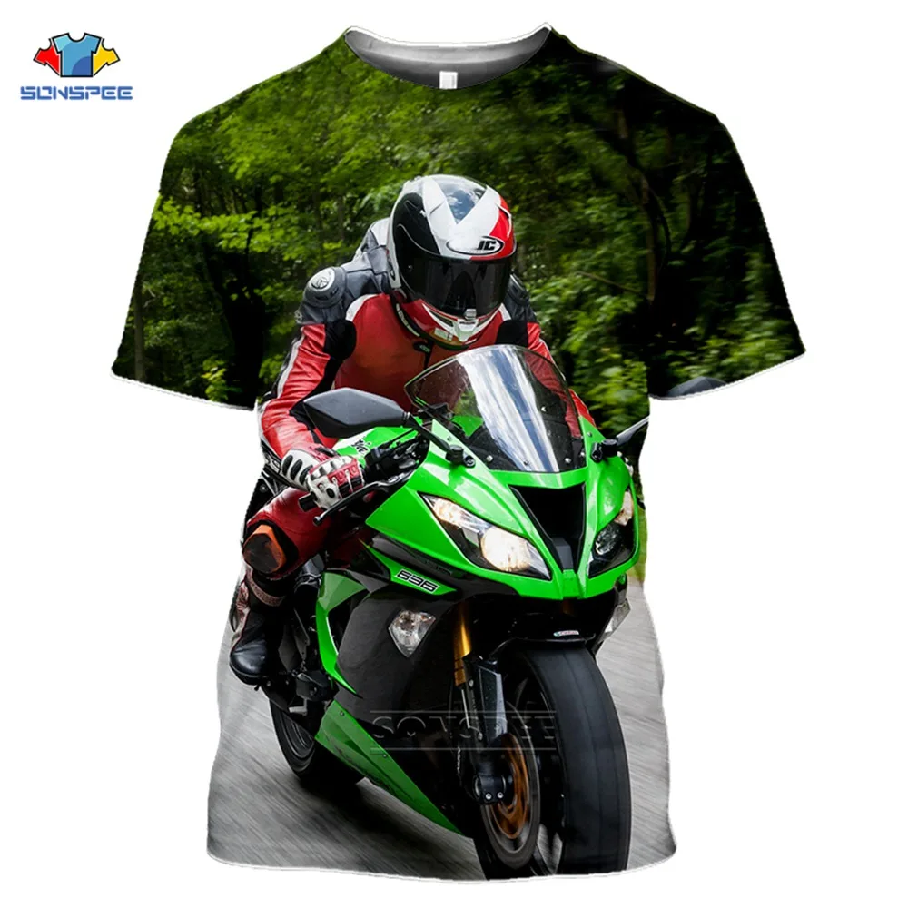 

Summer Fashion Men'S t-shirt Off-Road Motorcycle Printing 3DT-Shirt Harajuku Short-Sleeved Sports Car Top Oversized T-Shirt 6XL