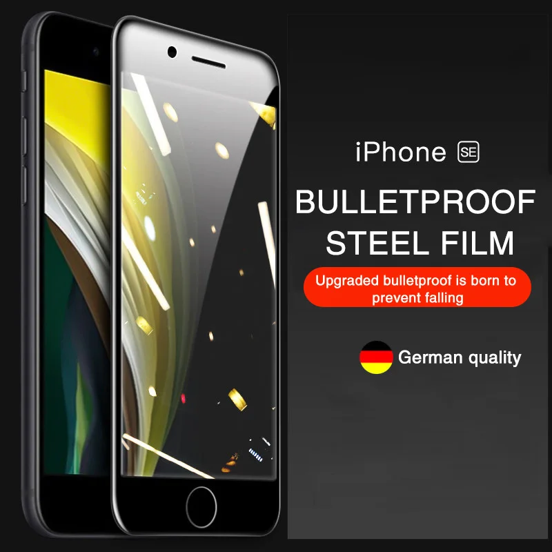 

5000D Protective Glass on the For iPhone SE 2020 11 PRO XS Max X XR Tempered Screen Protector Glass7 8 6 Plus Full Cover Glass