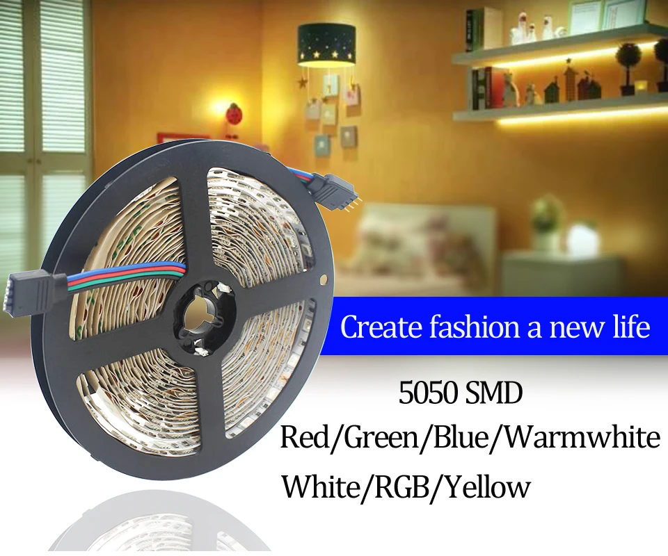 5 метров 300Led Нет RGB светлая светодиодная полоса Водонепроницаемая 5050 2835 DC12V 60 светодиодов/м гибкая лента белый/теплый белый лента/RGB лента