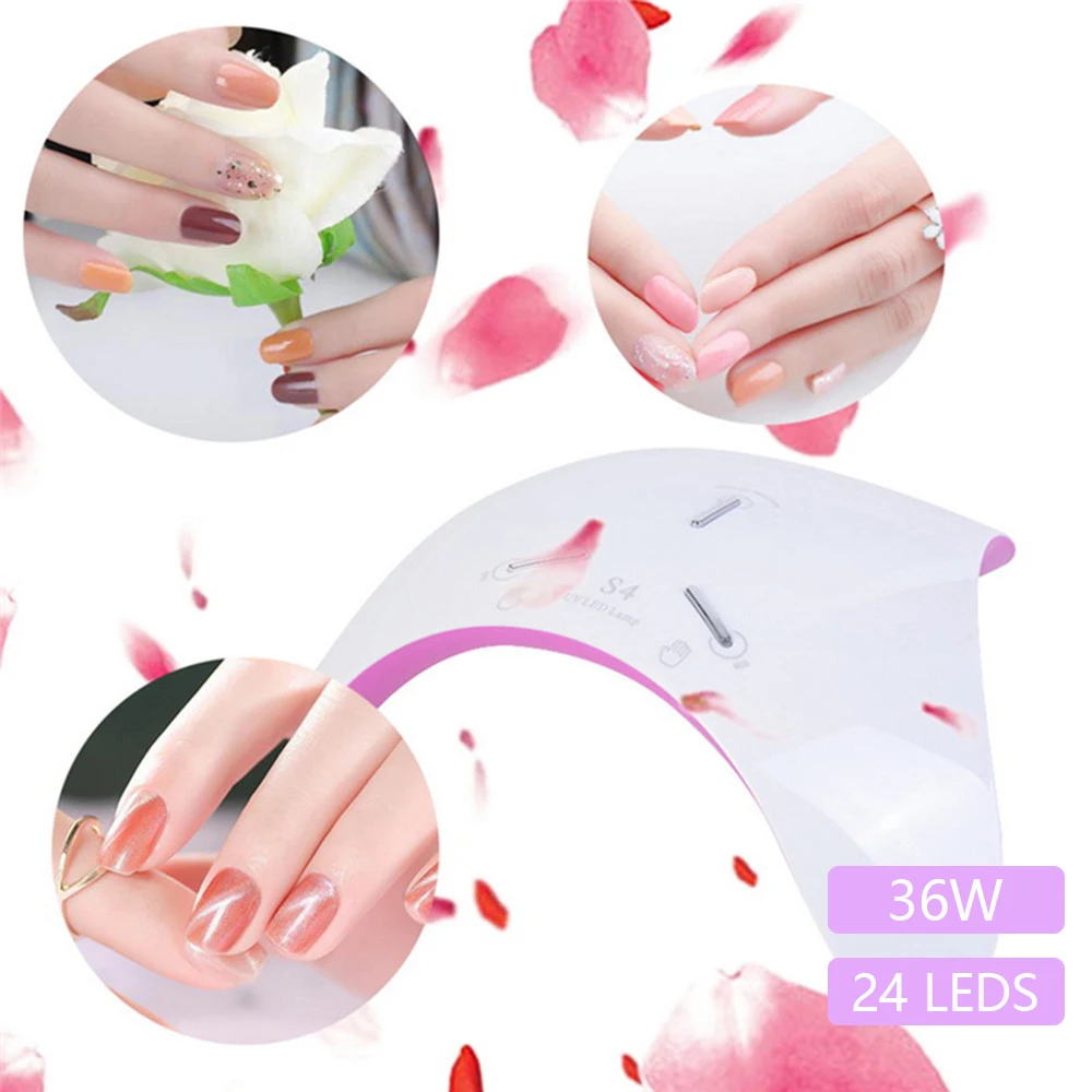 LED Nail Gel Lamp Quick 36/48W Infrared Sensor Dry Machine Curing 24LEDS Art Dryer Manicure Tools Kit dryer | Красота и здоровье