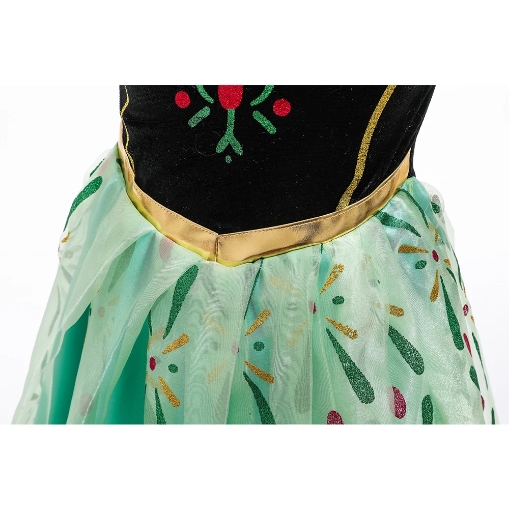 Платье принцессы Анны для девочек платья на день рождения косплей-костюм Эльзы