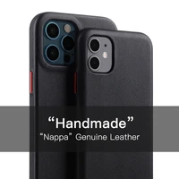 handmade custom genuine leather case for iphone 12 pro max 11 xs max mini x xr luxury business natural cowhide phone cases