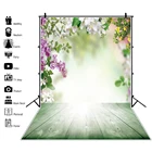 Фон Laeacco для детской портретной фотосъемки с весенними цветами деревянным полом, реквизит для фотостудии, фотосессия