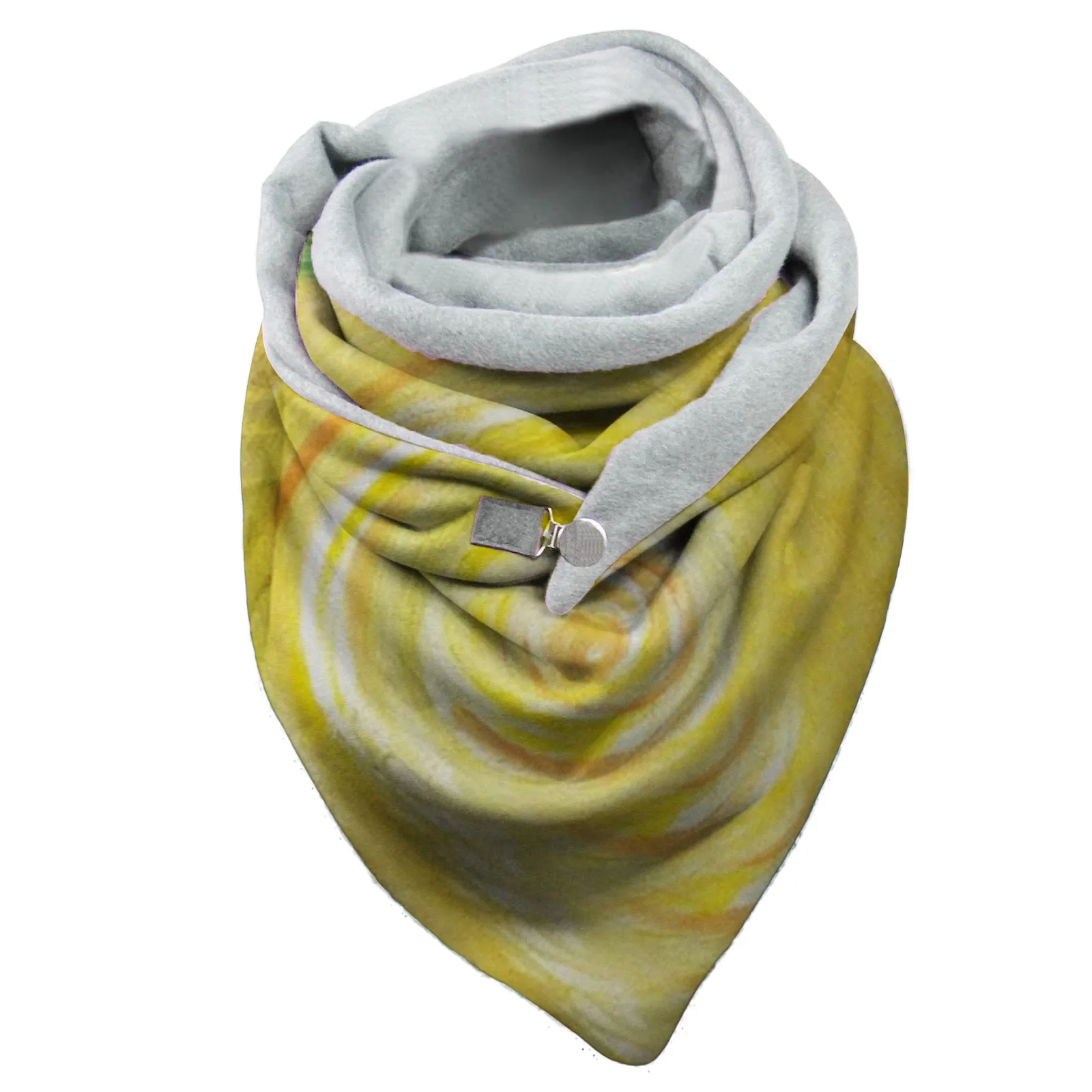 Универсальный осенне-зимний теплый ветрозащитный цветной двухслойный шарф с