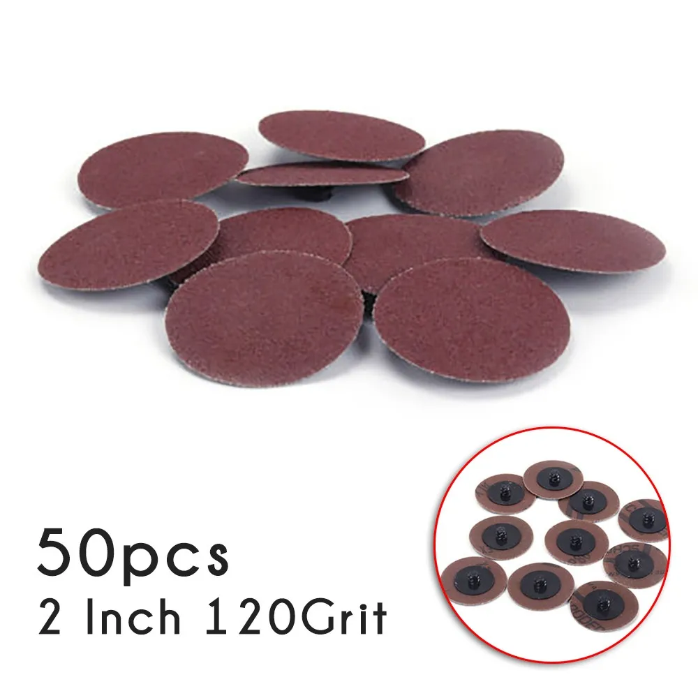 

120Grit Lock Sanding Discs 50Pcs Abrasive Tools Cleaning Dia:50mm Polishing