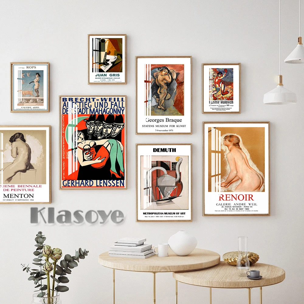 

Vladimir Mayakovsky Art Prints Goya Canvas Painting Renoir Retro Wall Picture Exhibition Museum Poster Living Room Home Decor