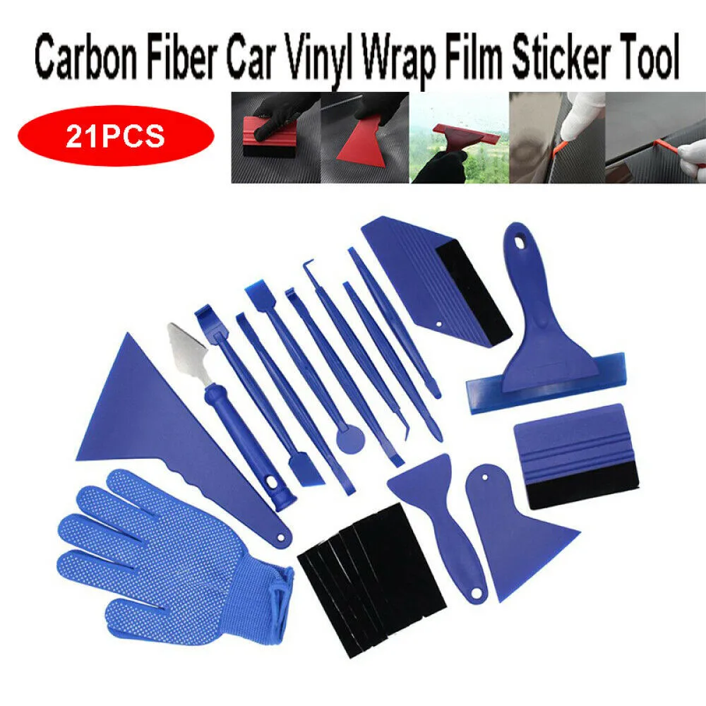 

2 color Vinyl Wrap Film Tools 21pcs/Set For Window Mirrors Vehicle Useful Hot