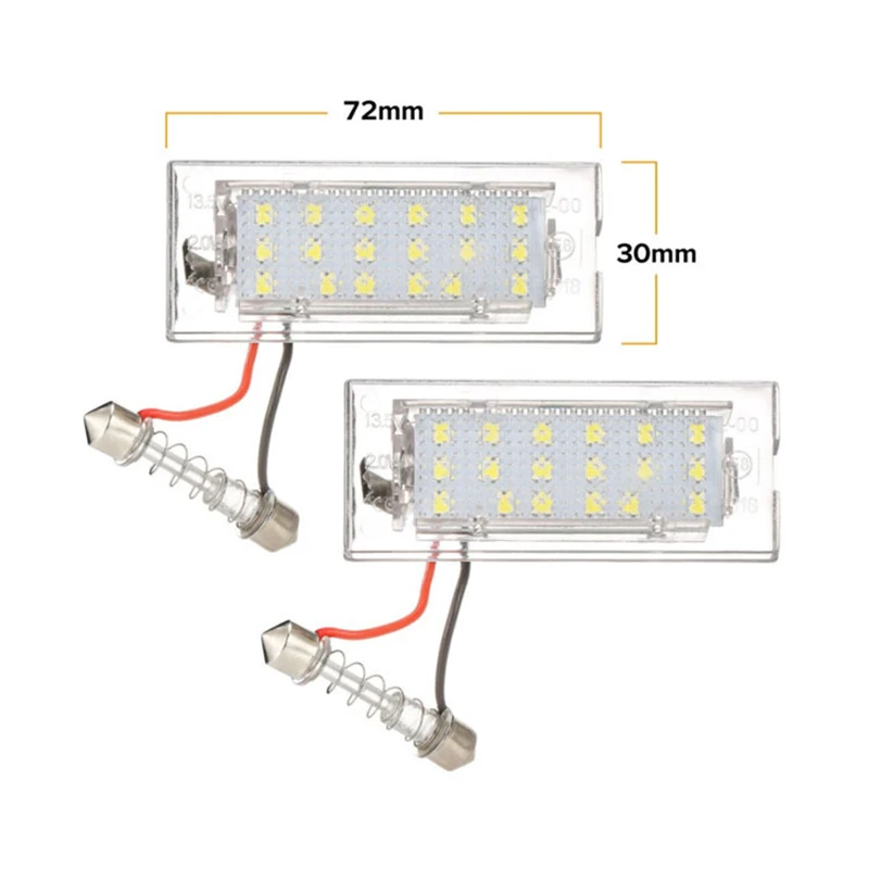 2 шт./компл. Белый светодиодный номерной знак светильник лампа 18 12V для BMW E53 X5 1999 2003