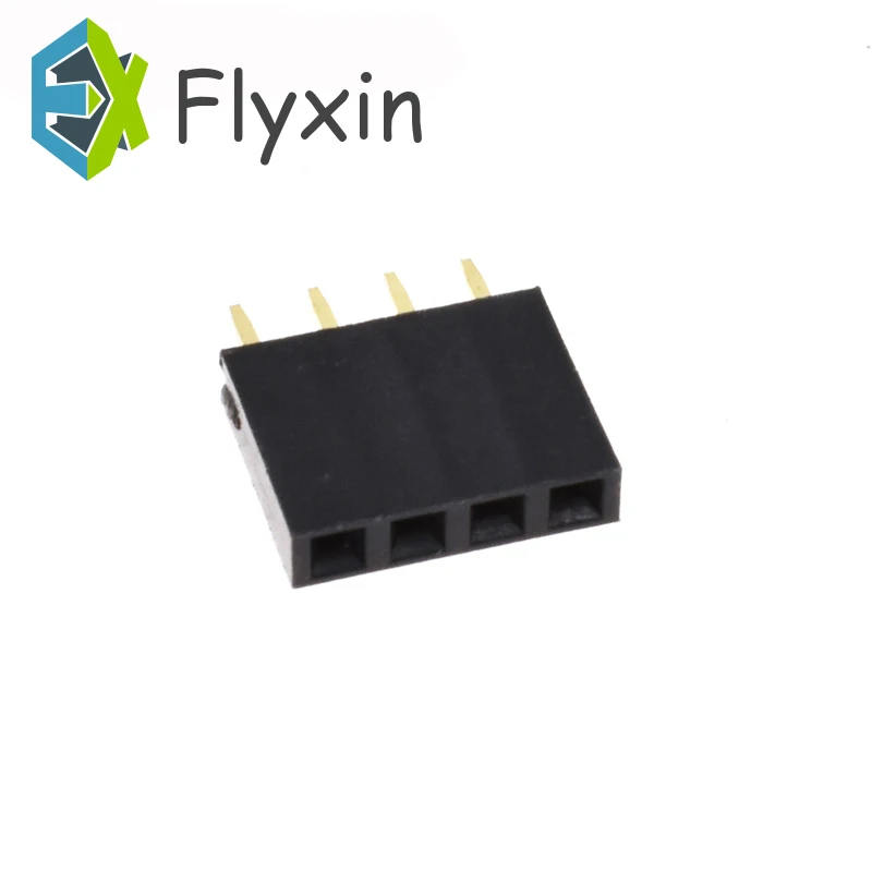 1 шт. 4 P контактный гнездовой Однорядный прямой коннектор разъем шаг 2 54 мм 1*4