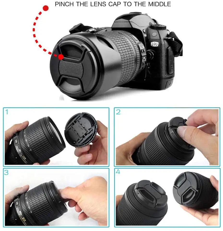 37 мм передняя крышка объектива Крышка защелкивающаяся для камеры Canon Nikon Pentax sony