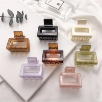 summer fashion womens big claw crab hairpin candy color rectangular geometric hairpin accessories womens hair accessories