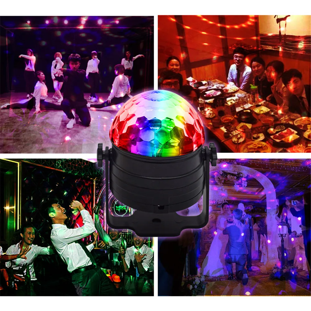 Лазерный вращающийся Звездный Ночной светильник мини USB RGB диско шар|Эффект