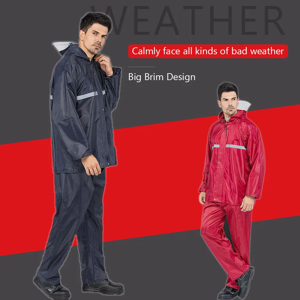Мужской и Женский дождевик модный для активного отдыха походов ветрозащитный