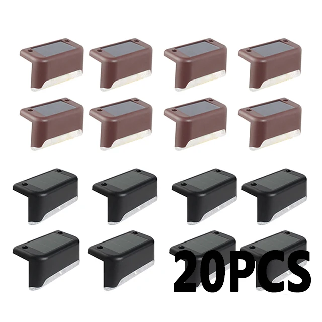 

1-20pcs LED Solar Lamp Path Stair Outdoor Waterproof Wall Light Garden Landscape Step Lights Balcony Fence Solar Lights.