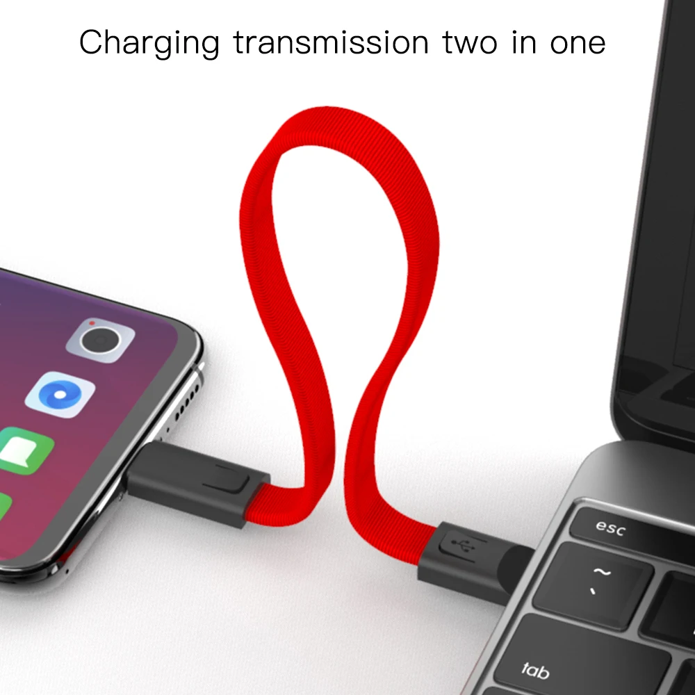 0 2 М Micro USB Type C Плетеный брелок кабель для быстрой зарядки и передачи данных Xiaomi