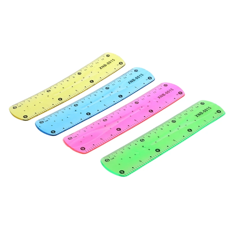 

1PC Soft 15cm Ruler Multicolour Flexible Creative Stationery Rule School Supply Dropshipping