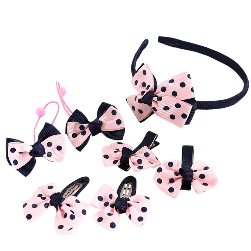 Детский комплект из 7 предметов заколки для волос подарок маленьких девочек