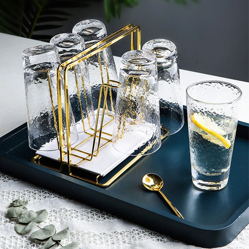 

Water Draining Cup Holder Household Water Cup Rack Living Room Kitchen Organizer and Storage Glasses Drying Rack