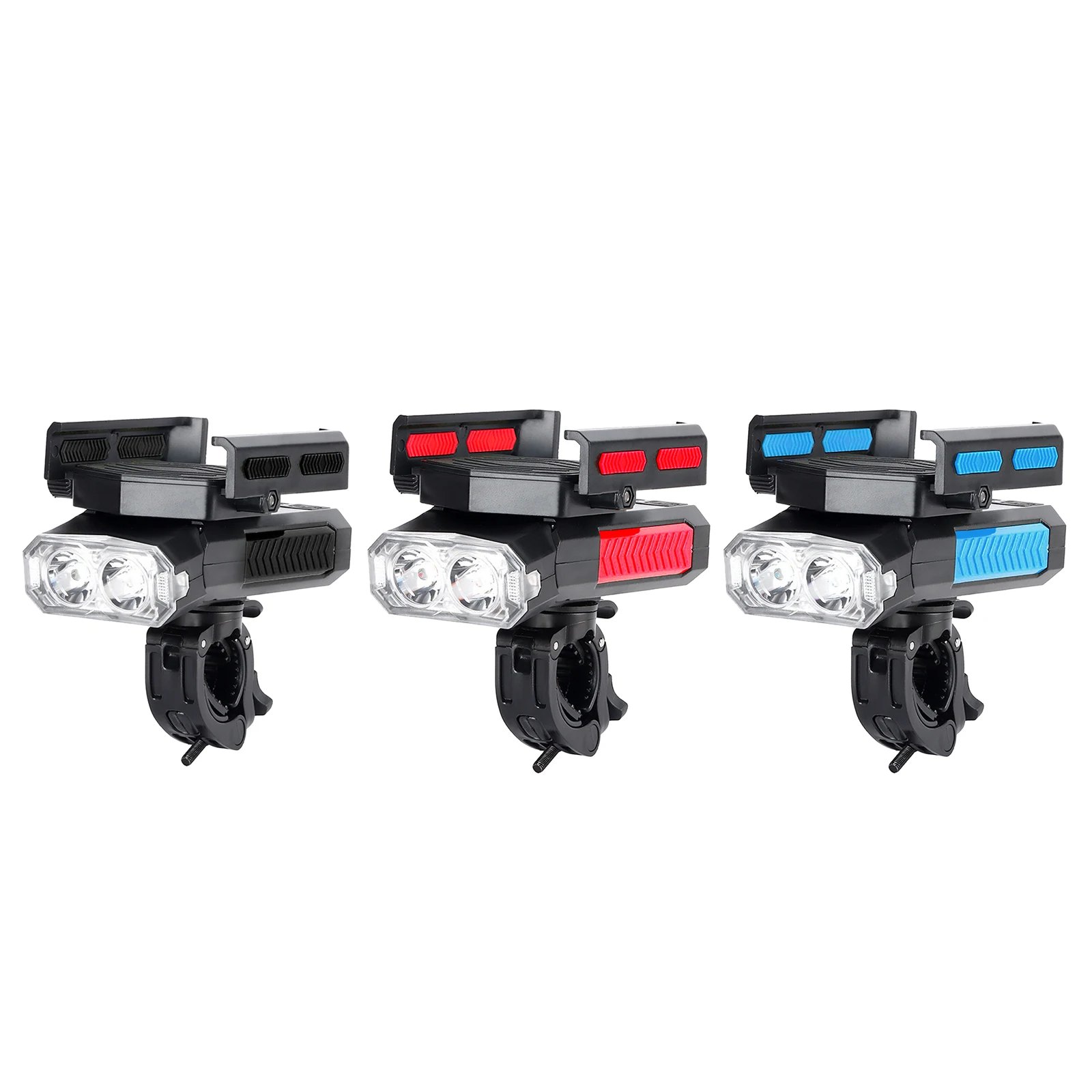 

Мульти-функциональный велосипедный светильник USB Зарядное устройство Регулируемый 360 ° Вращение Велосипедный Чехол для телефона с креплен...