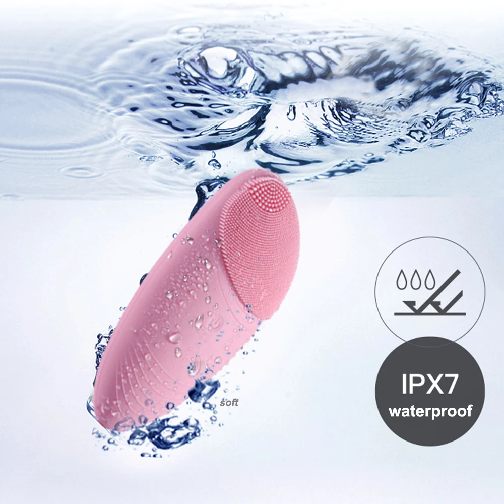 Силиконовые щетки для чистки лица электрическая вибрация очищение