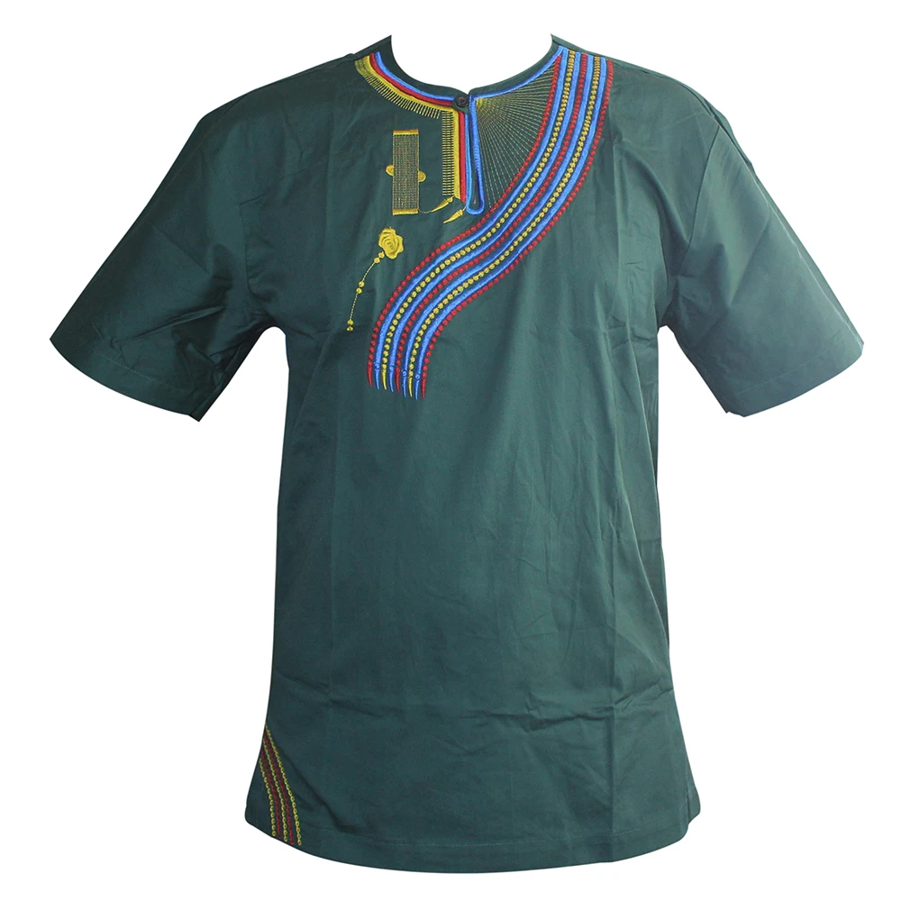 Мужская футболка с Африканской вышивкой в этническом стиле | Тематическая одежда